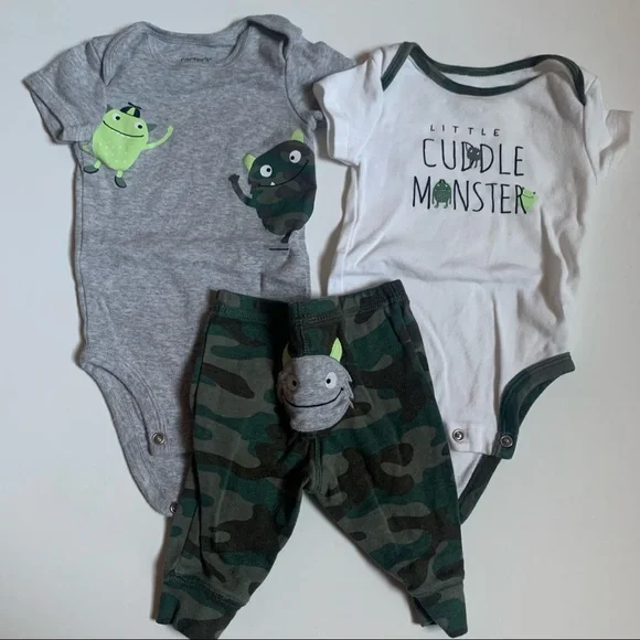 SOLD❗️ Carter’s Baby Boy Monsters Set - Picture 2 of 7